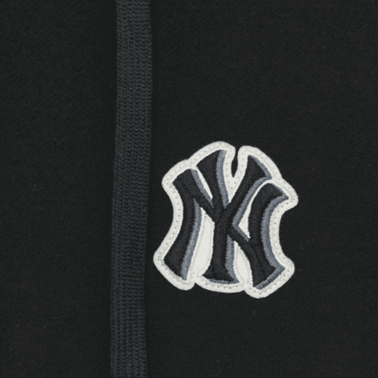 MLB Logo Zip Hoodie Black