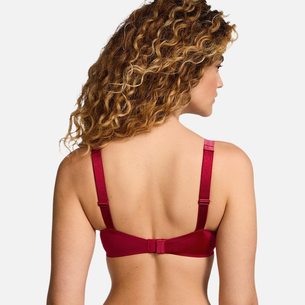 Victoria's Secret Valentine's Limited Shiny Logo Strap Bra Red