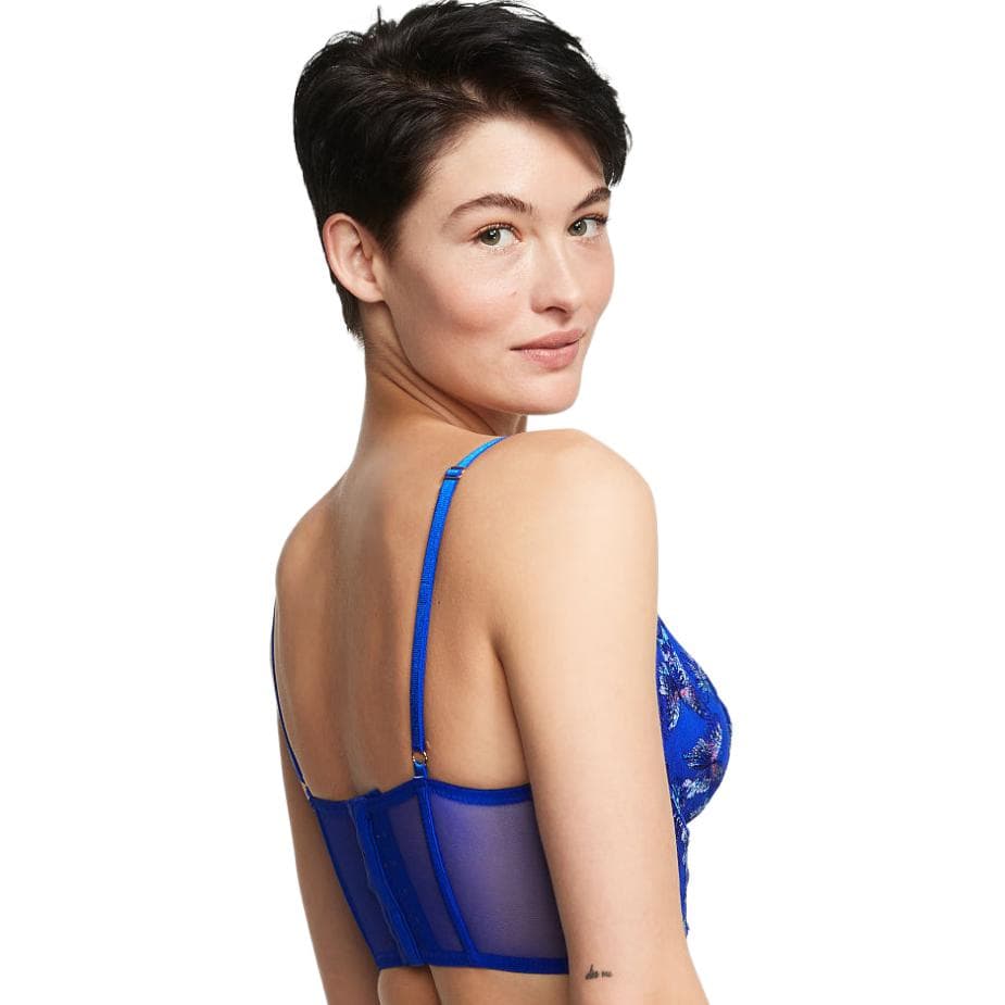 Victoria's Secret V-Print Bra Set Blue