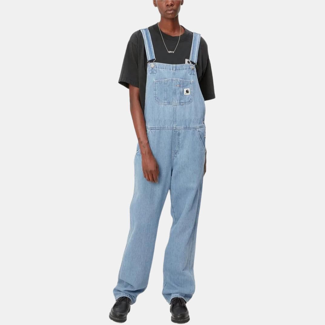 Carhartt WIP Straight Leg Logo Overalls Blue