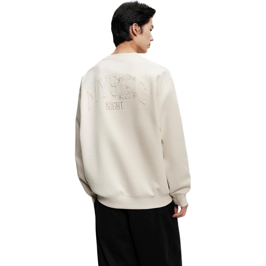 PEACEBIRD MEN Suede Fleece Sweatshirt