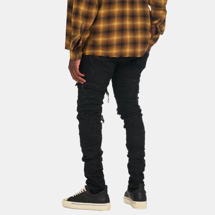 REPRESENT SS21 Vintage Distressed Jeans Black