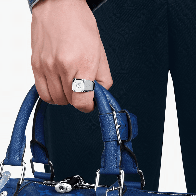 Louis Vuitton Logo Ring Silver