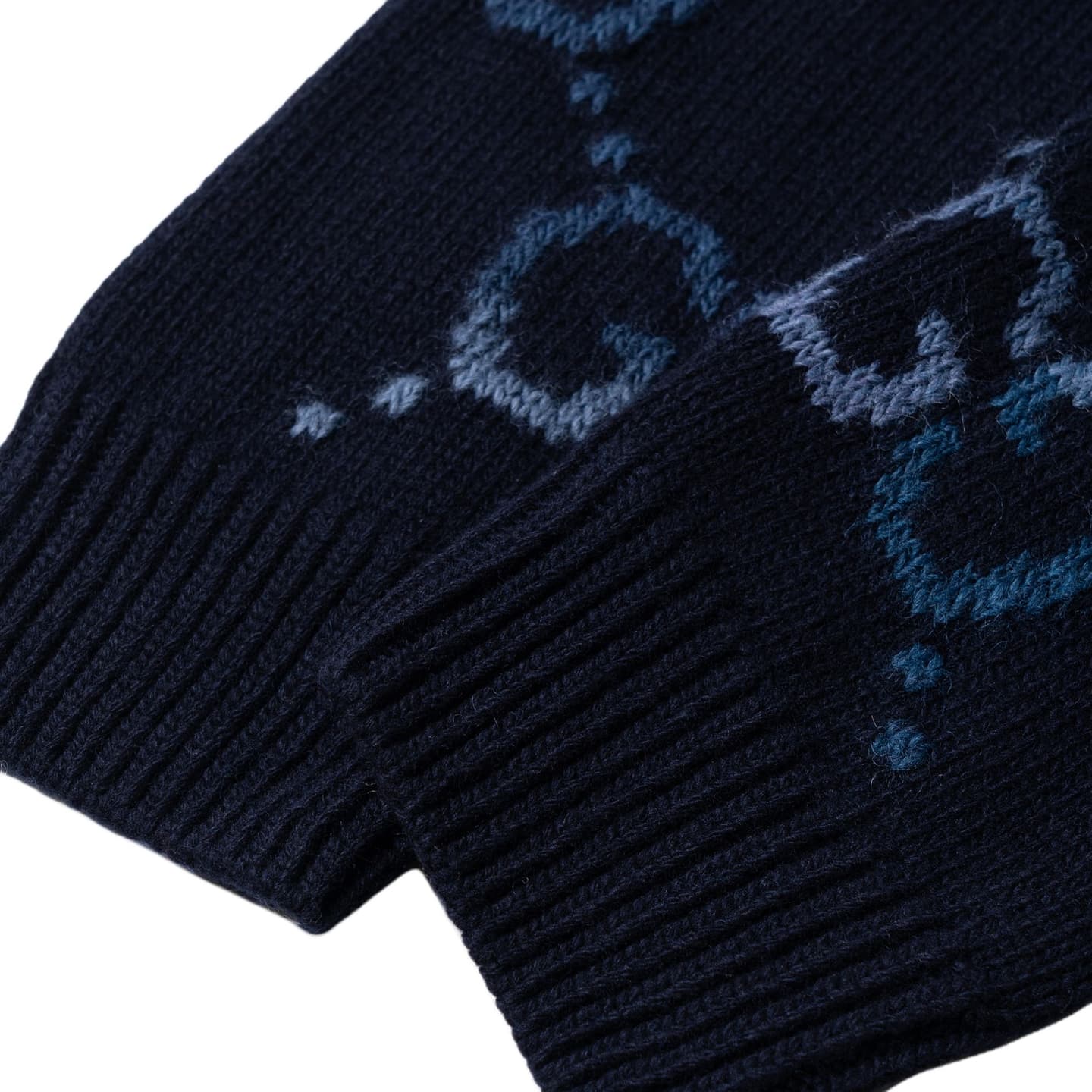 Gucci Knit Pattern Crewneck Sweater Blue