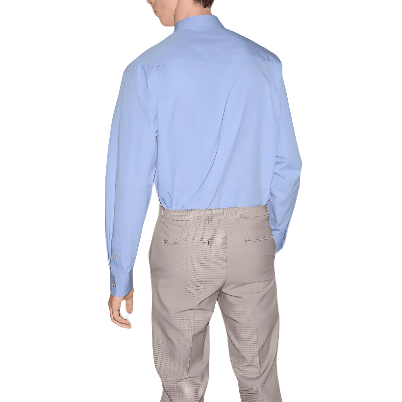 GUCCI SS25 Long Sleeve Shirt Light Blue