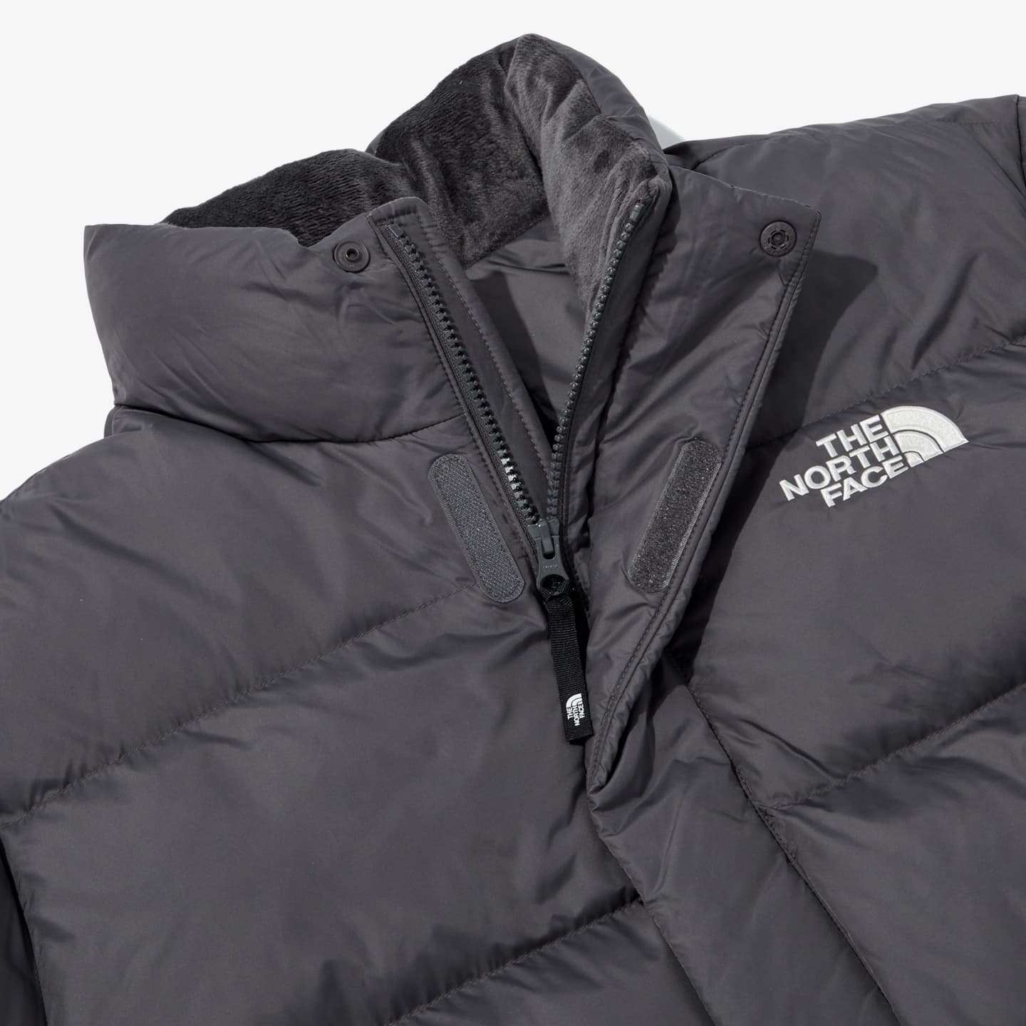 The North Face Logo Print Zip Jacket Black