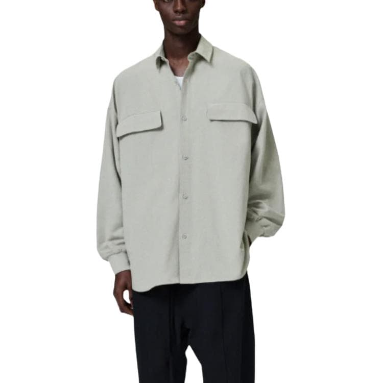 Fear of God Essentials SS25 Oxford Shirt ABBEY STONE 25 PRING DROP2