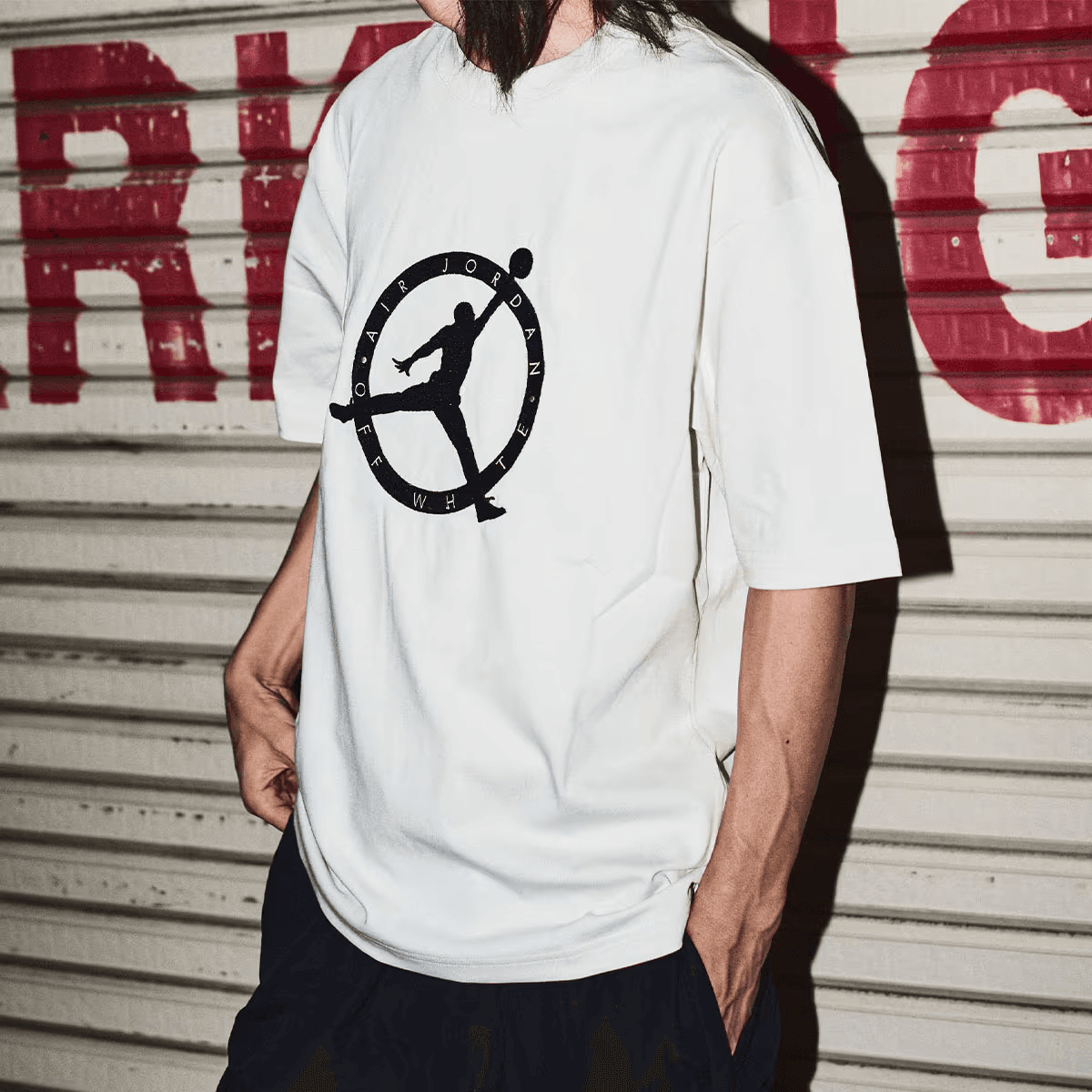 Jordan x OFF-WHITE Logo Embroidered T-Shirt