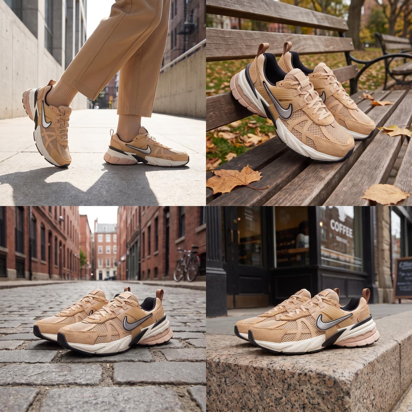 Nike V2K Run Brown White