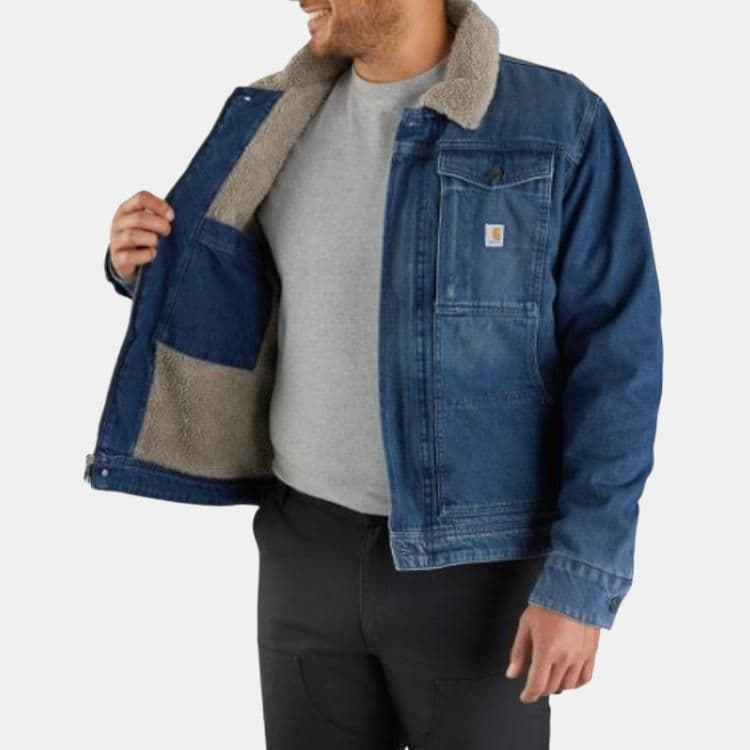 Carhartt 105478 Denim Sherpa-Lined Jacket