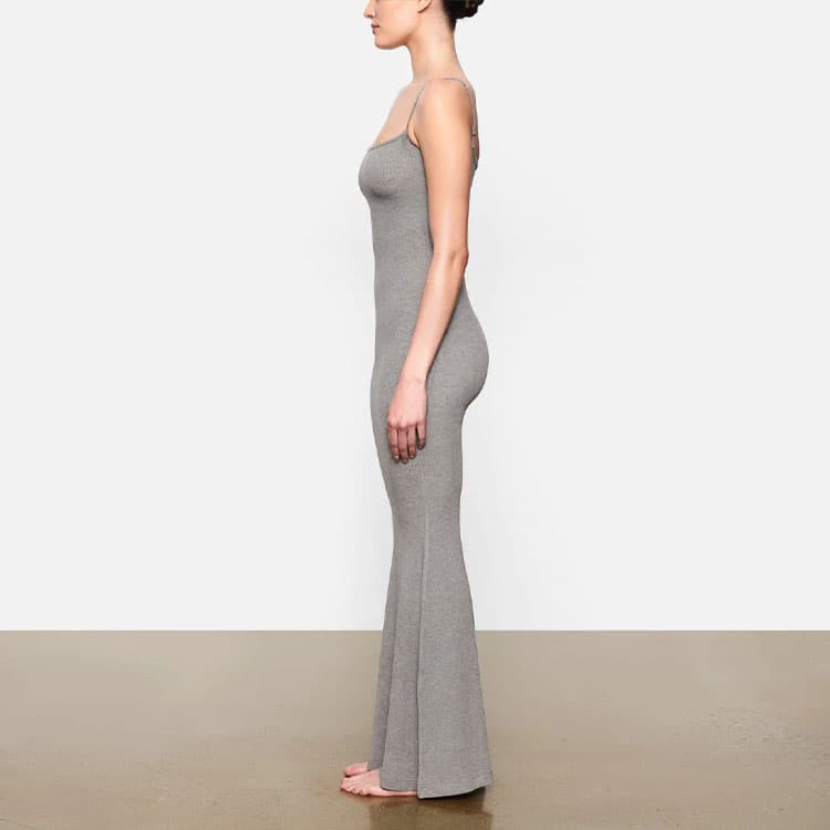 SKIMS Soft Lounge Long Slip Dress Heather Grey