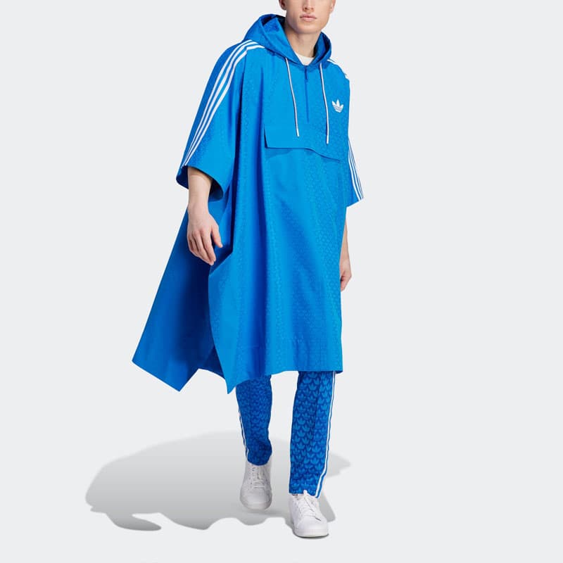 adidas Originals Adicolor 70s Monogram Poncho Bright Blue