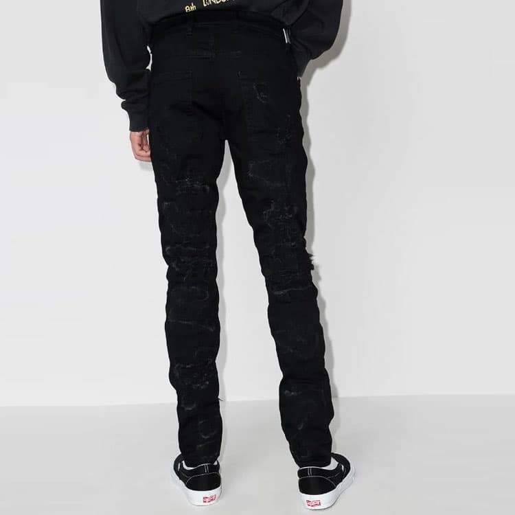 REPRESENT FW21 Black Distressed Skinny Jeans