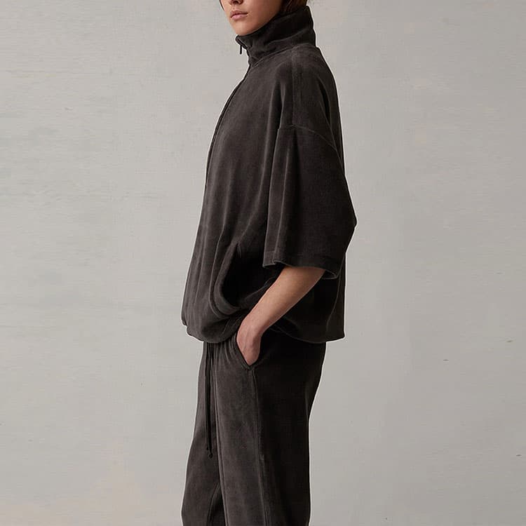 Fear of God Essentials SS22 Women's Velour mockneck Iron