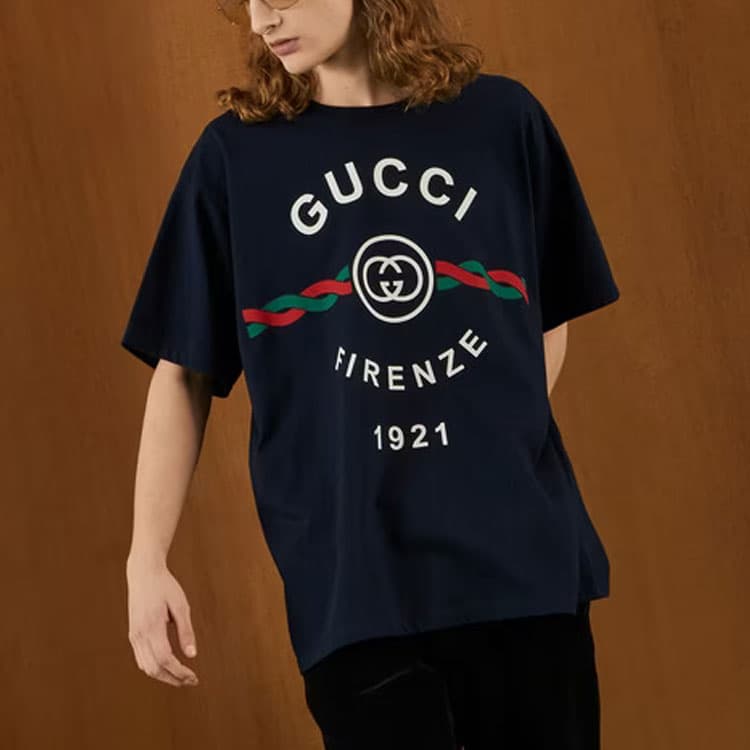 Gucci Firenze 1921 SS22 T-Shirt Navy