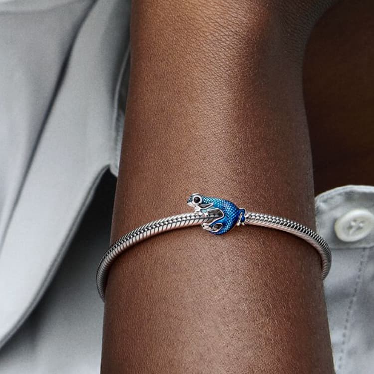 Pandora Lizard Pendant Blue