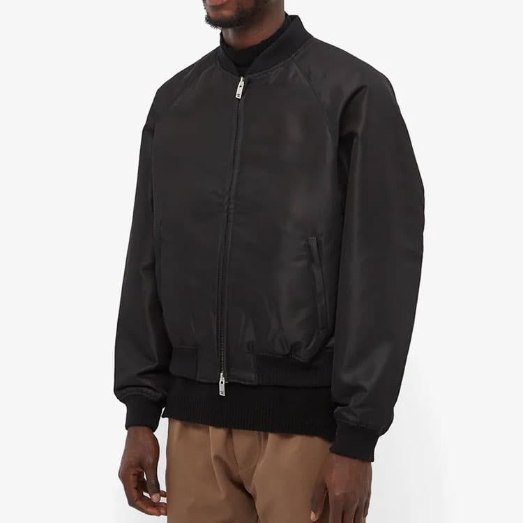 REPRESENT Logo Print Bomber Jacket Black