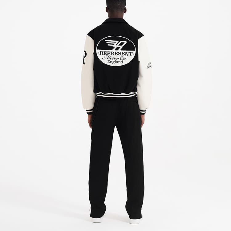 REPRESENT FW22 Racing Team Varsity Jacket Black
