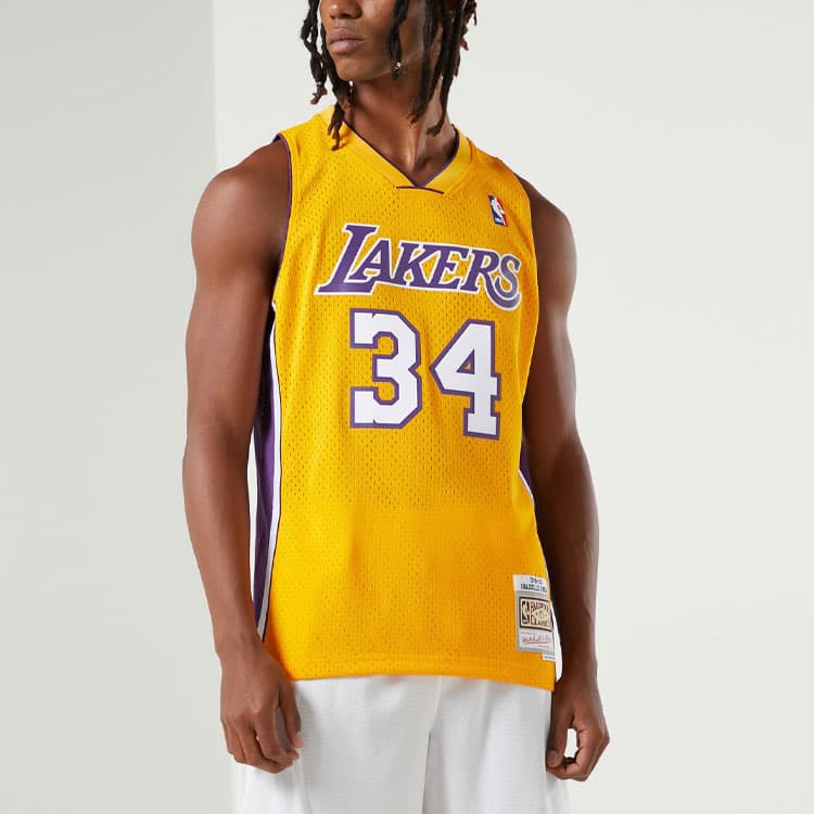 Mitchell & Ness Shaquille O'Neal 34 Lakers Jersey