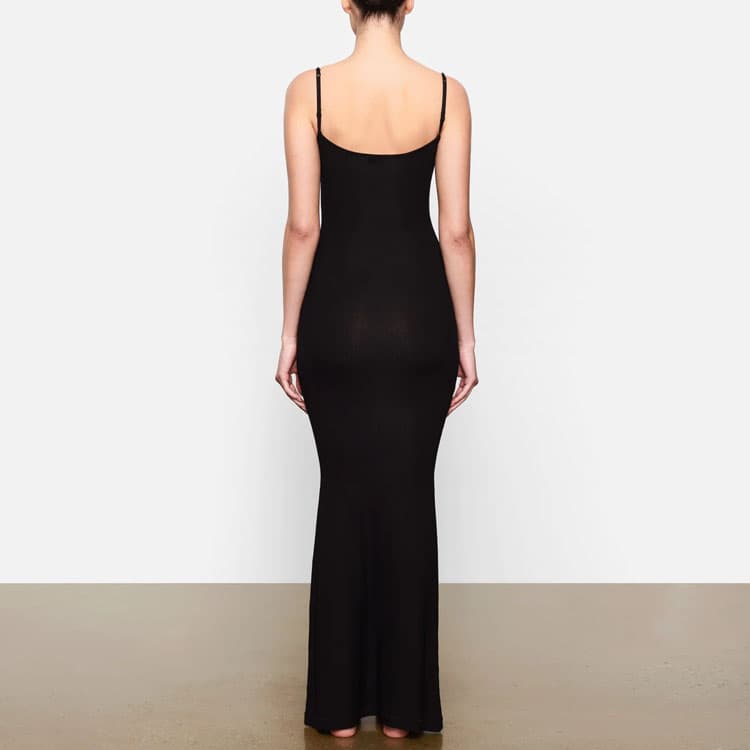 SKIMS Soft Lounge Long Slip Dress Onyx