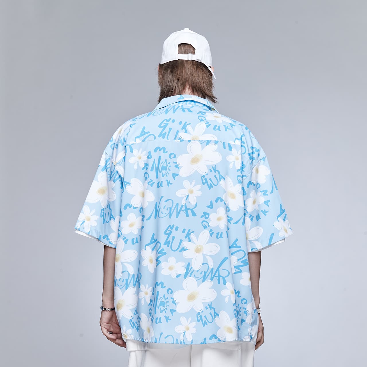 Guuka Hawaiian Shirt Light Blue