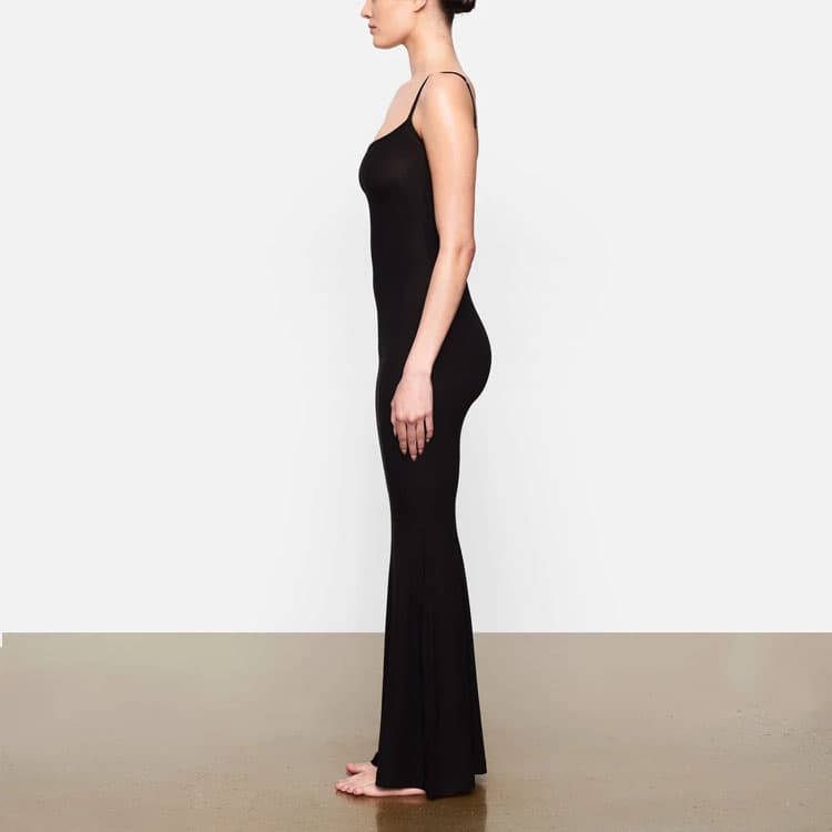 SKIMS Soft Lounge Long Slip Dress Onyx