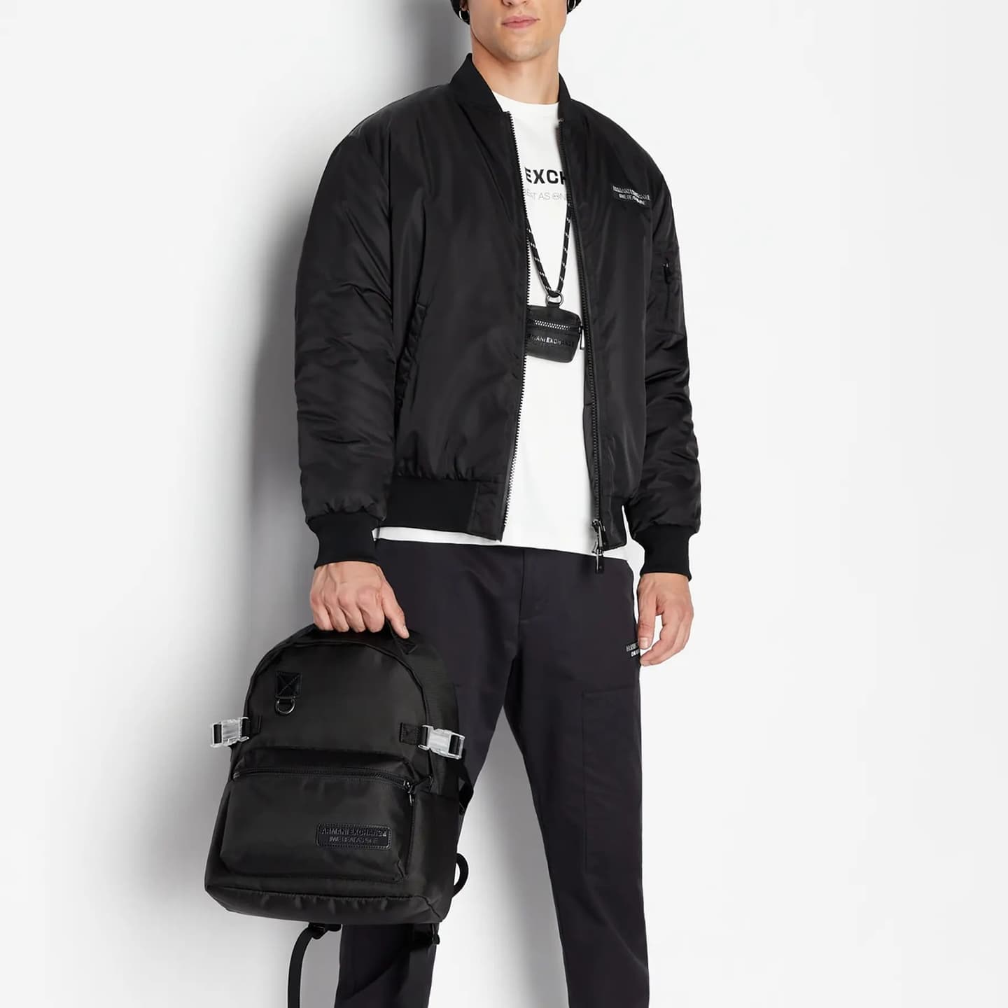 Armani Exchange FW23 Black Cotton Jacket