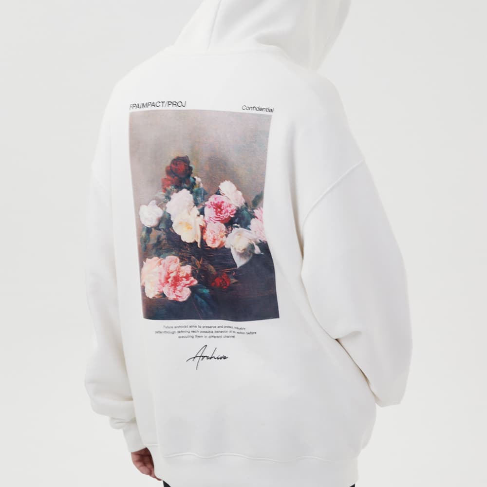 FPA Floral Print Hoodie White