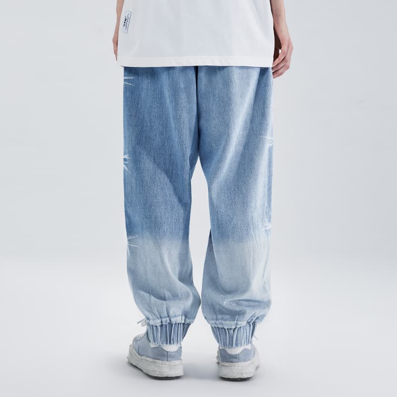 LAMLICKA Denim Joggers Blue