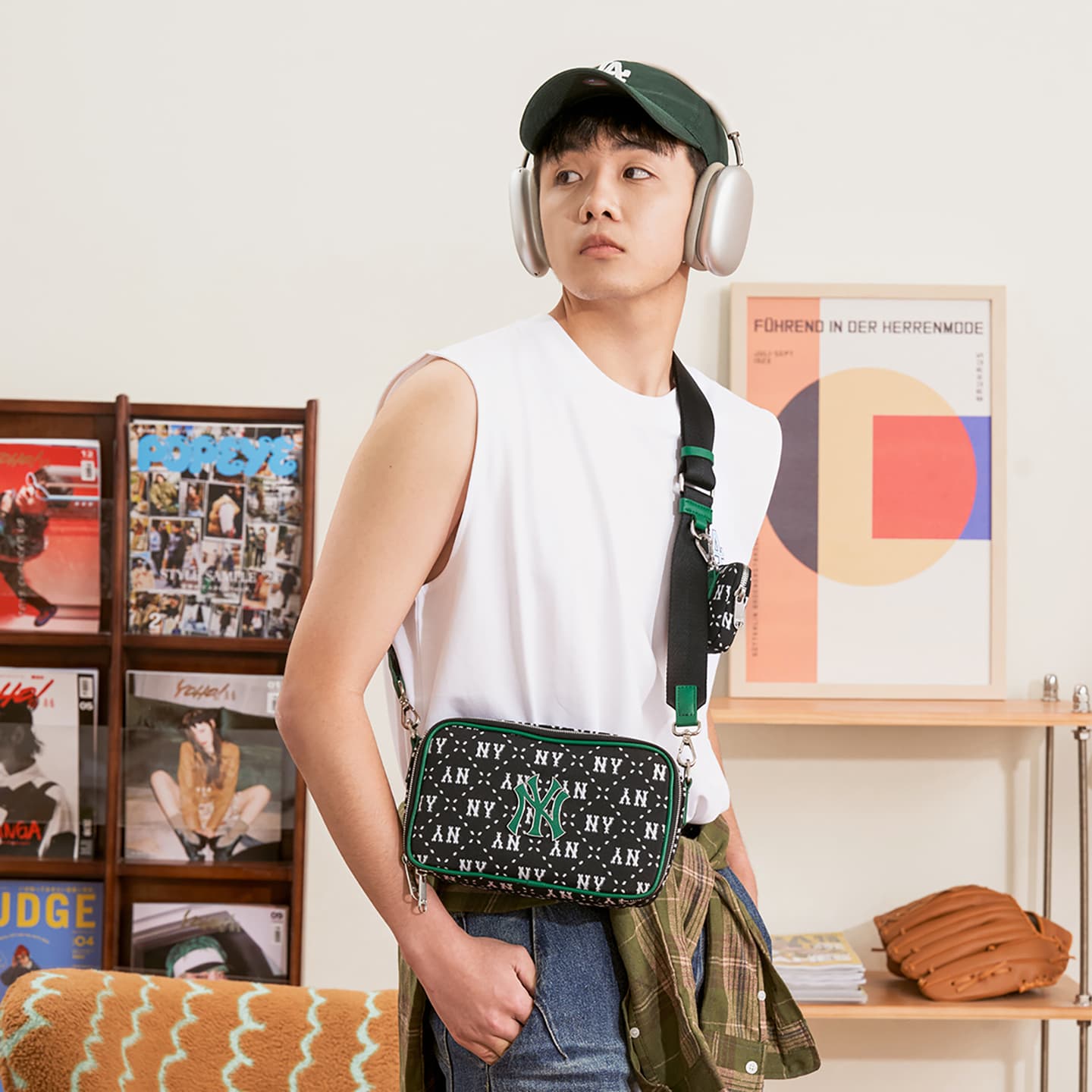 MLB Monogram Crossbody Bag Black