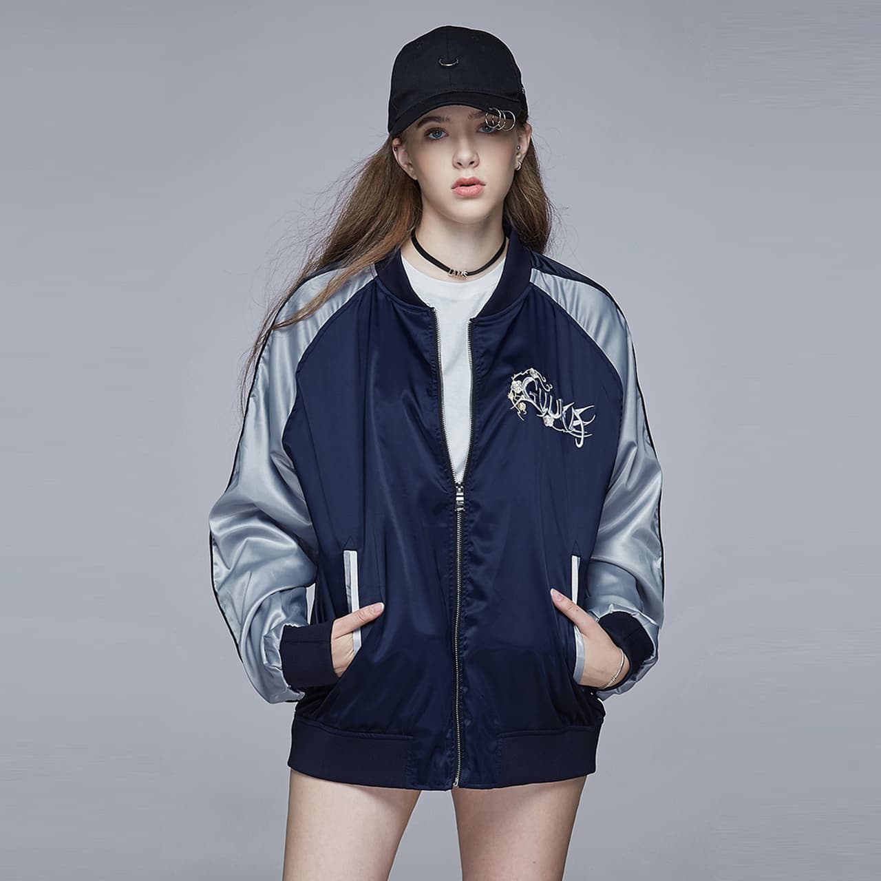 Guuka Bomber Jacket Navy