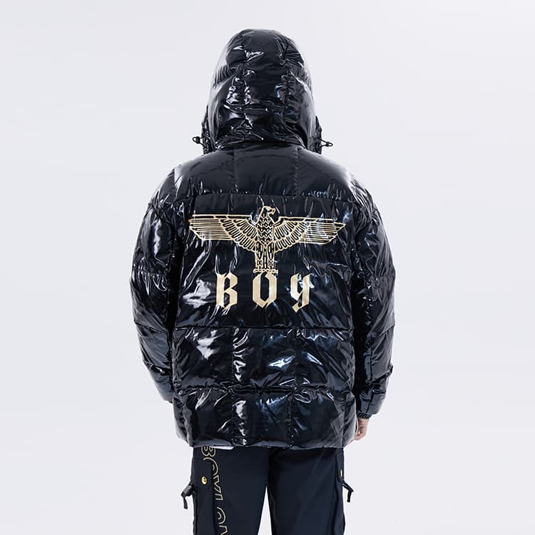 Boy London FW22 Logo Zip Puffer Jacket Black