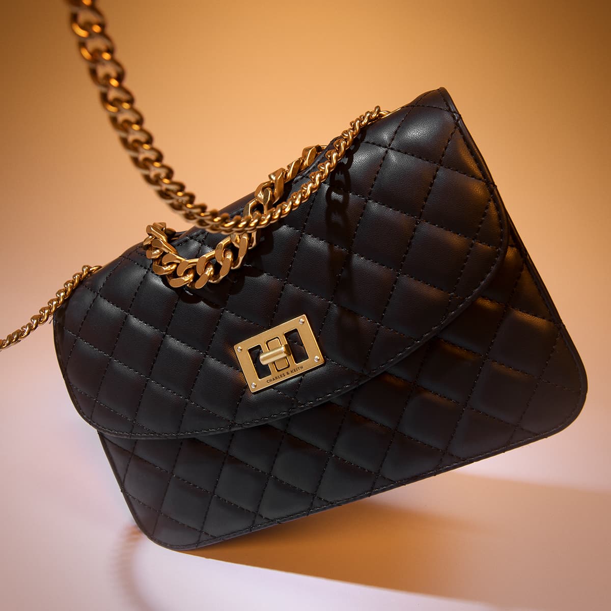 Charles & Keith Quilted Chain Bag