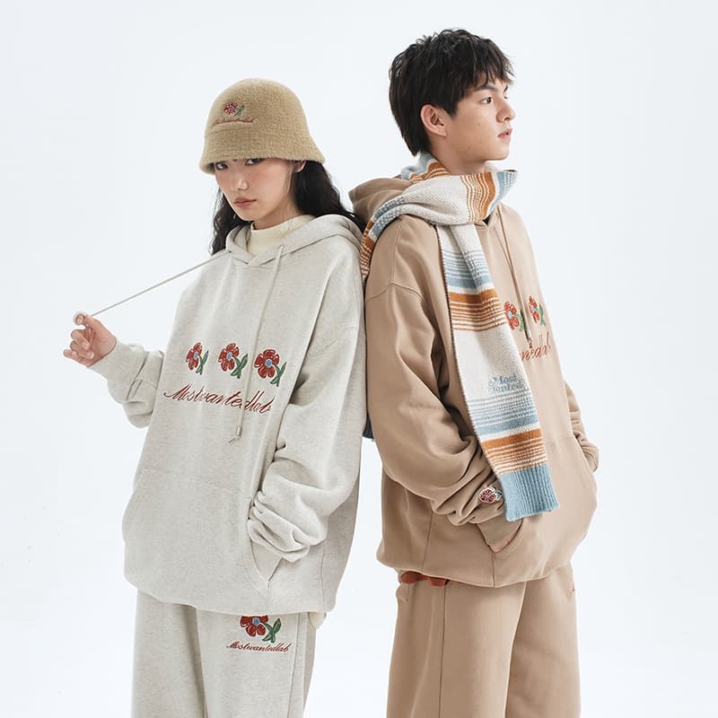 MostwantedLab Retro Floral Hoodie