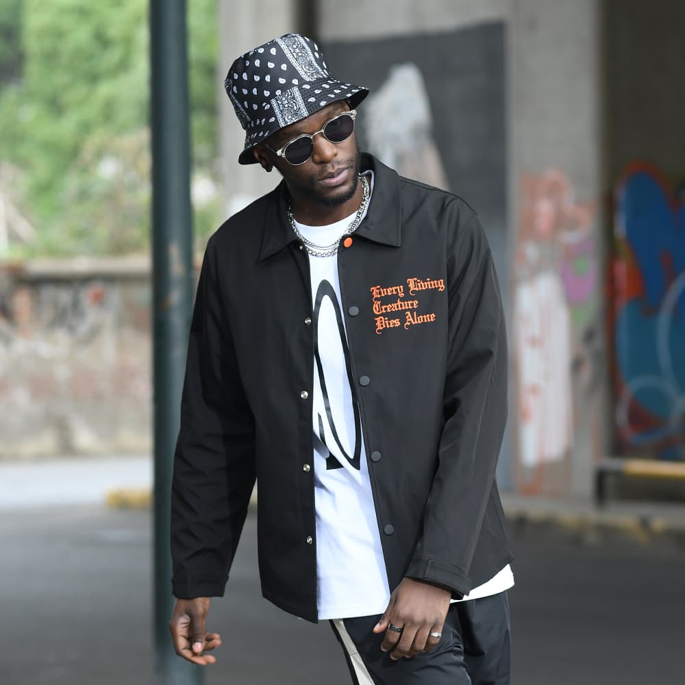 VLONE Coach Jacket Black Orange