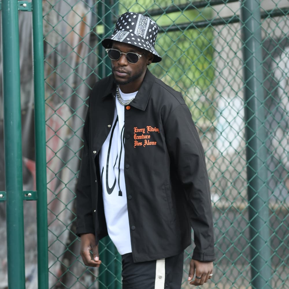 VLONE Coach Jacket Black Orange