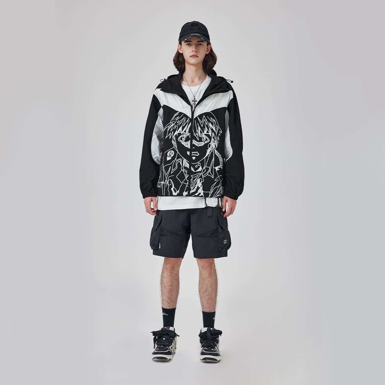 Guuka Hooded Zip-Up Jacket Black