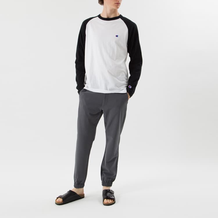 Champion Long Sleeve Tee White Black