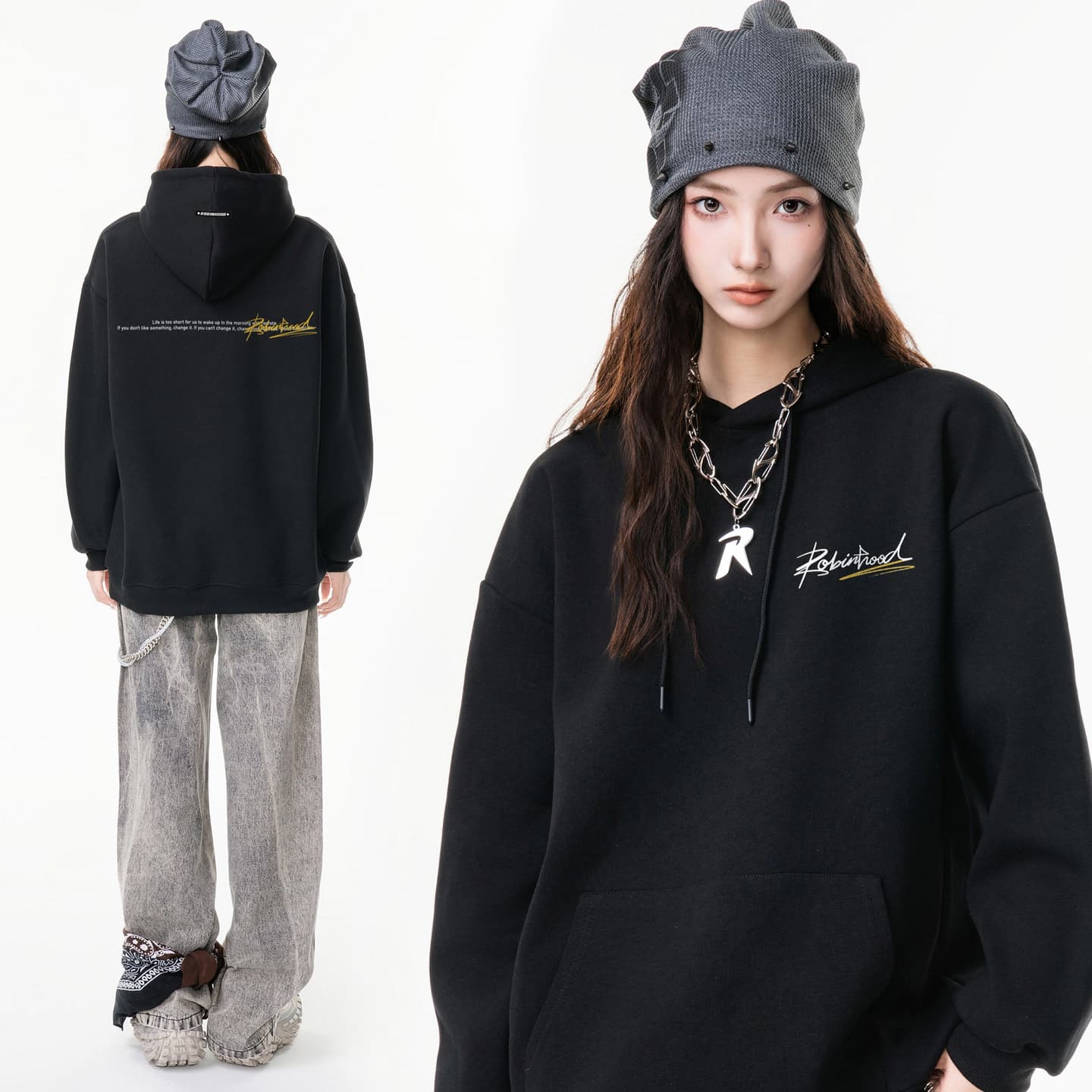 ROBINHOOD Logo Print Sweatshirt