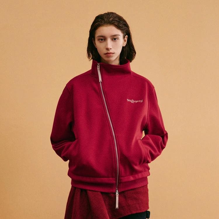 FPA Snake Year Limited Irregular Collar Zip Hoodie Red