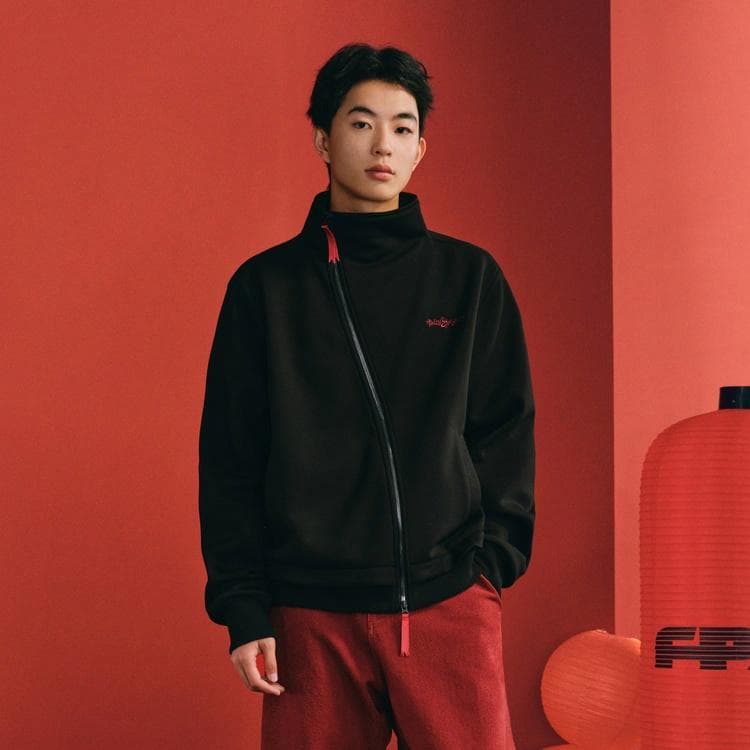 FPA Snake Year Limited Irregular Collar Zip Hoodie Red