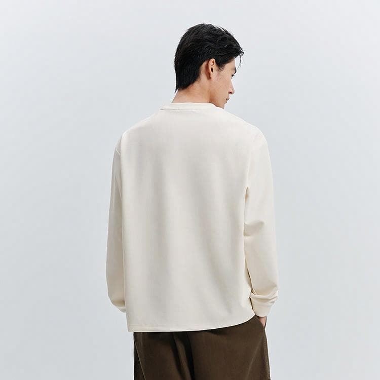 PEACEBIRD MEN Waffle Embroidered Crewneck Tee