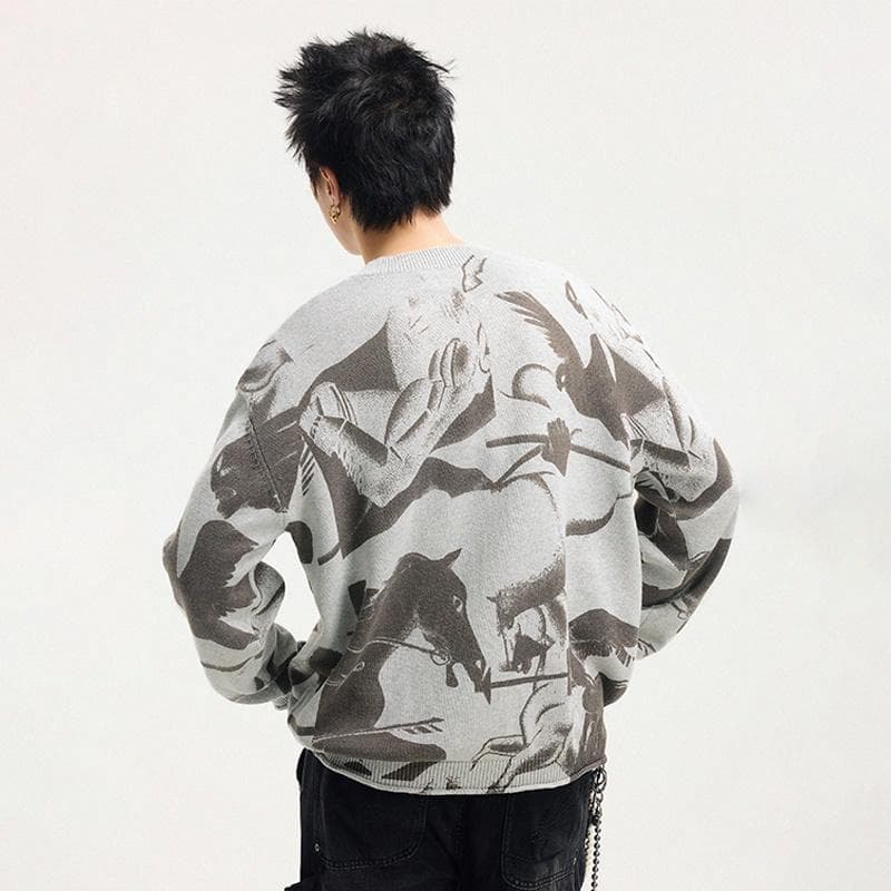 BONELESS Abstract Logo Sweater