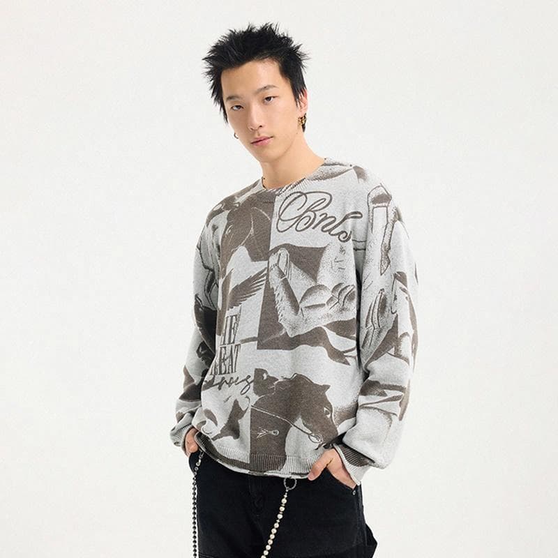 BONELESS Abstract Logo Sweater