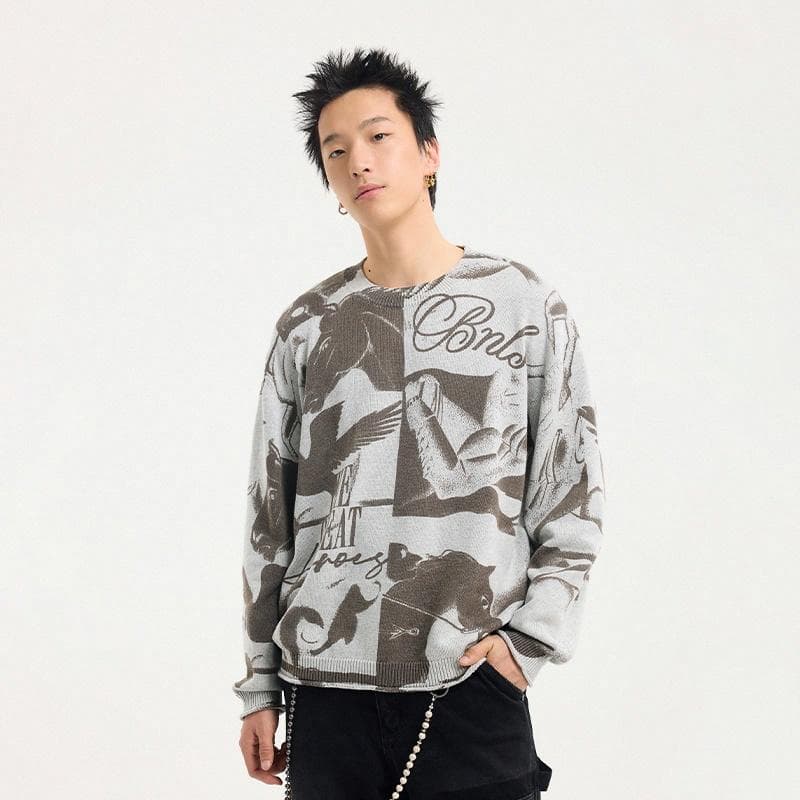 BONELESS Abstract Logo Sweater