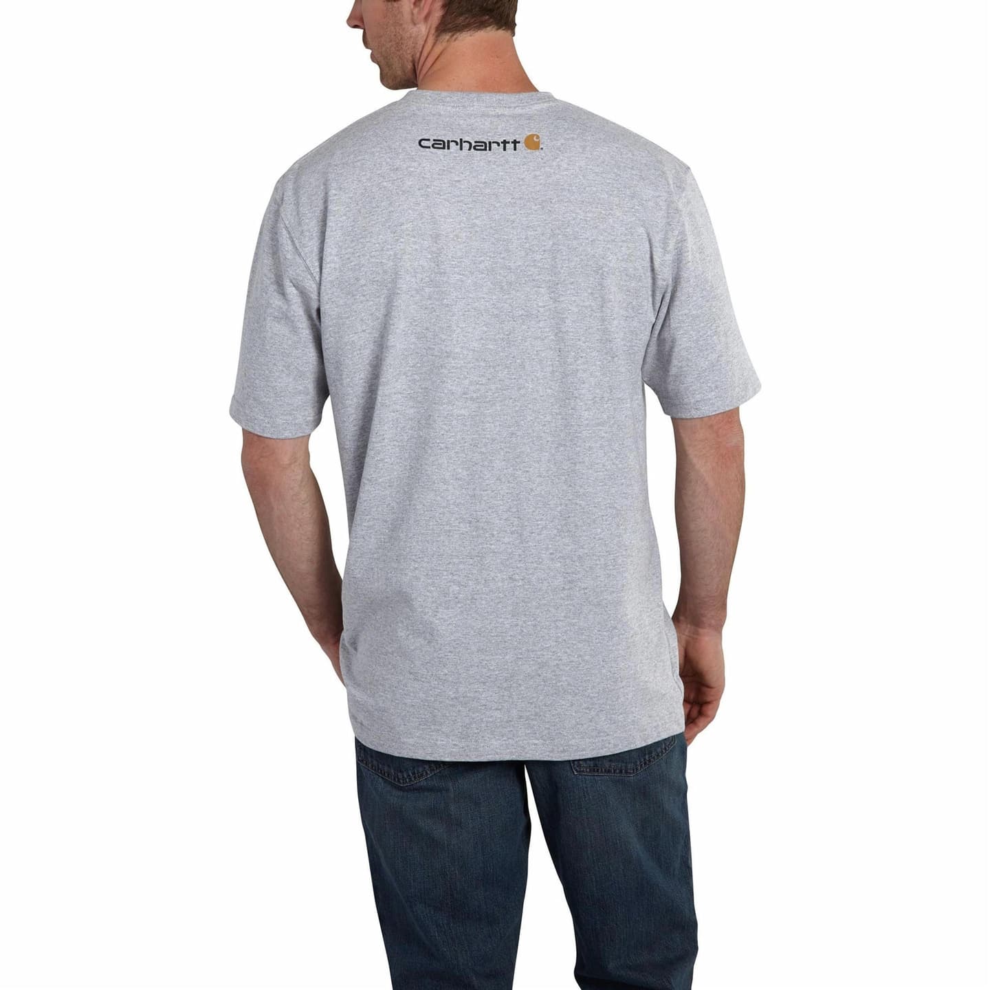 Carhartt Classic Script Logo T-Shirt Light Grey