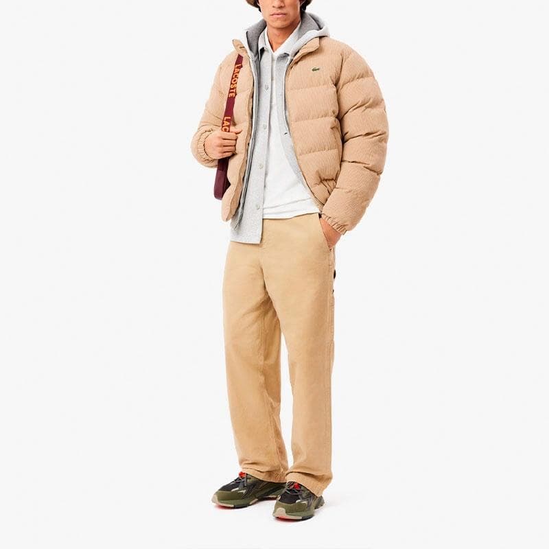 Lacoste Corduroy Zip Jacket Beige