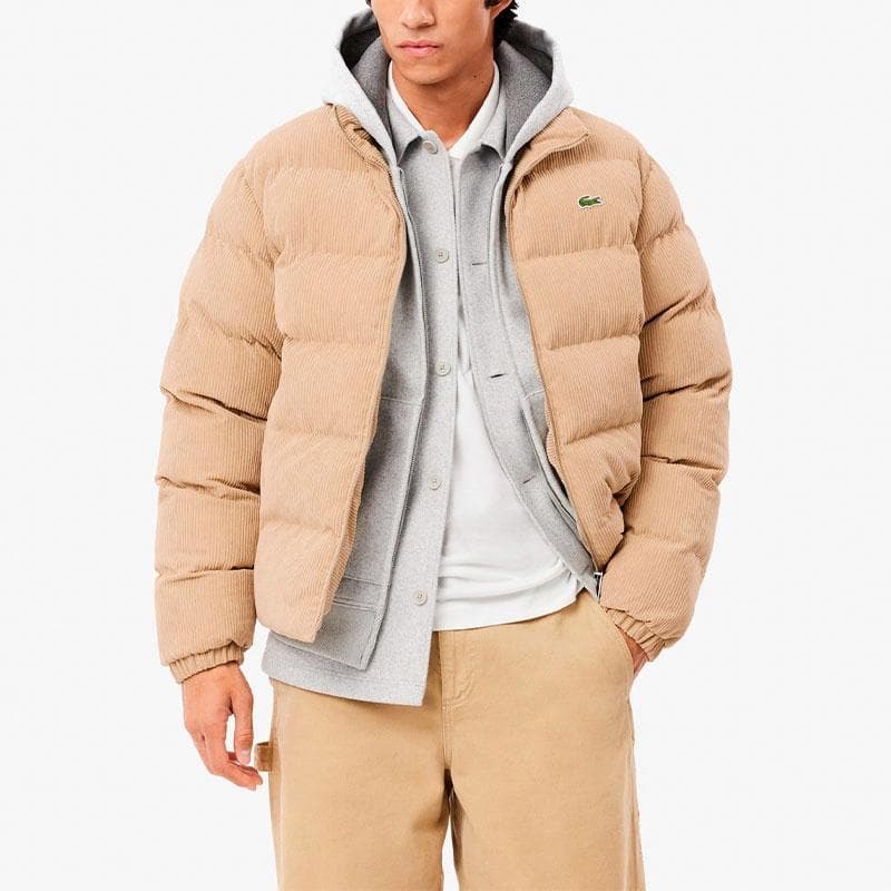 Lacoste Corduroy Zip Jacket Beige