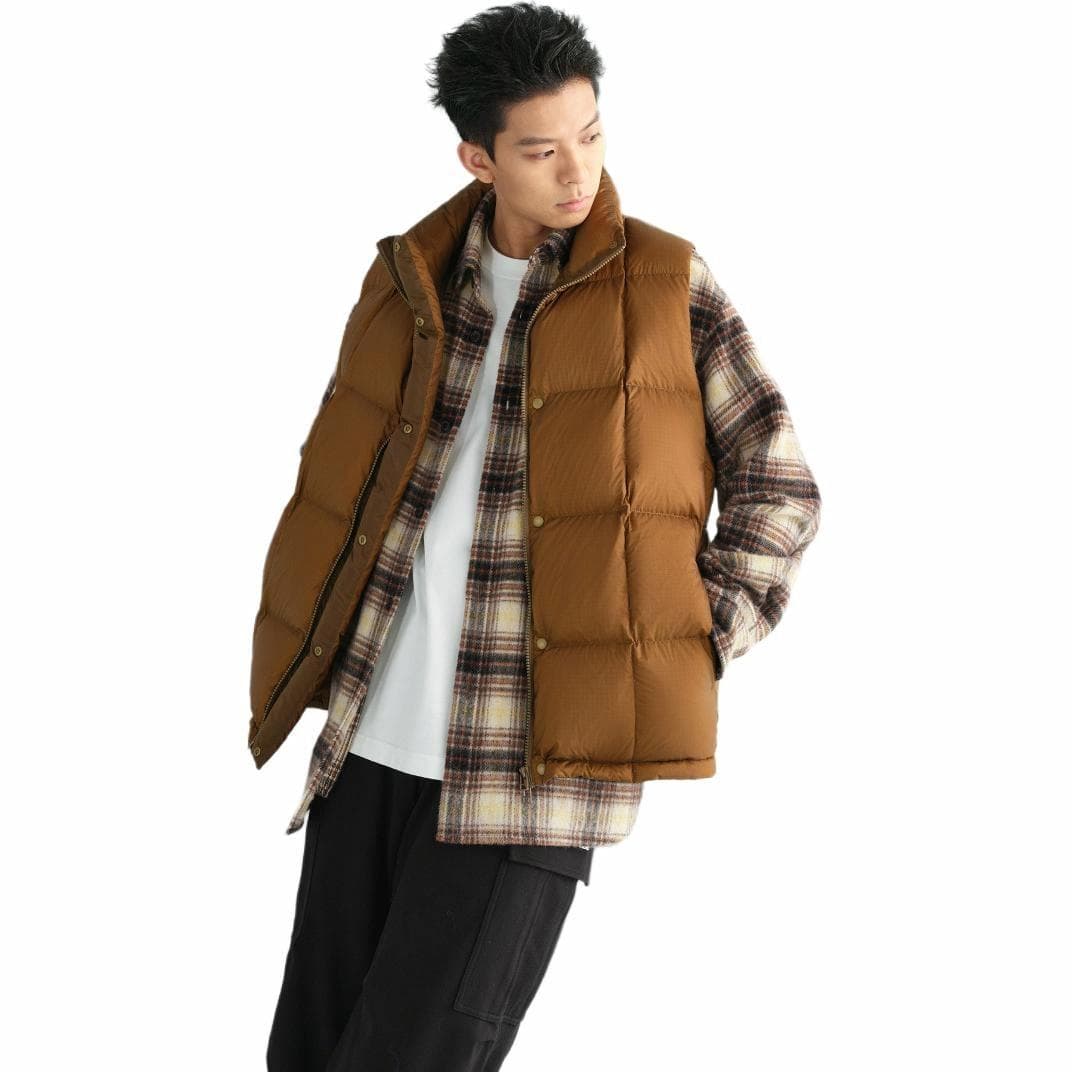 PEACEBIRD MEN Casual Vest Brown