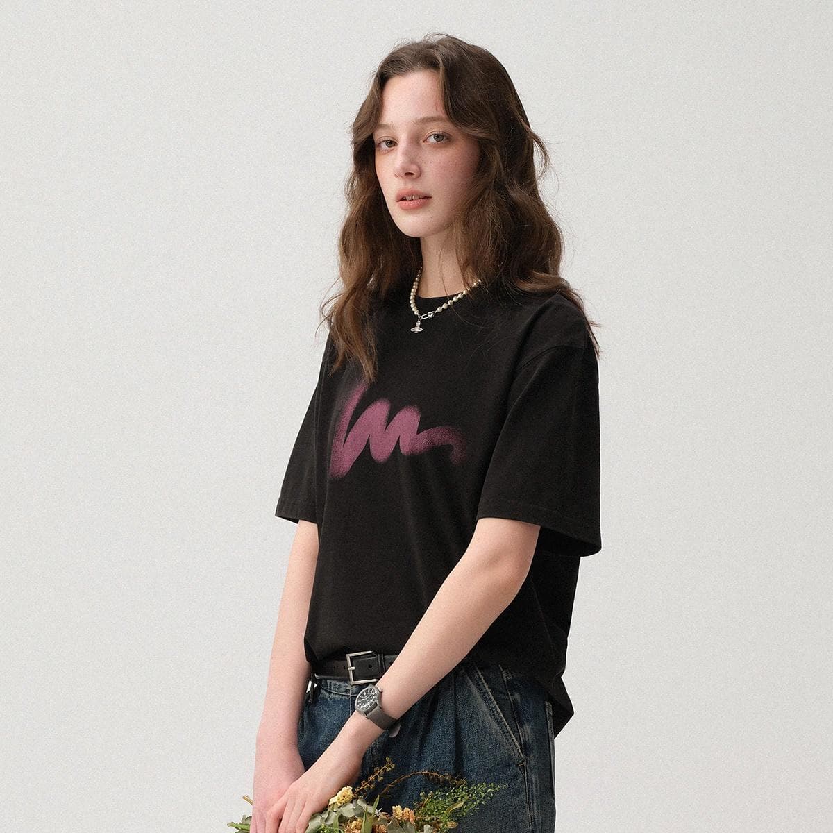 714STREET Logo Crewneck T-Shirt